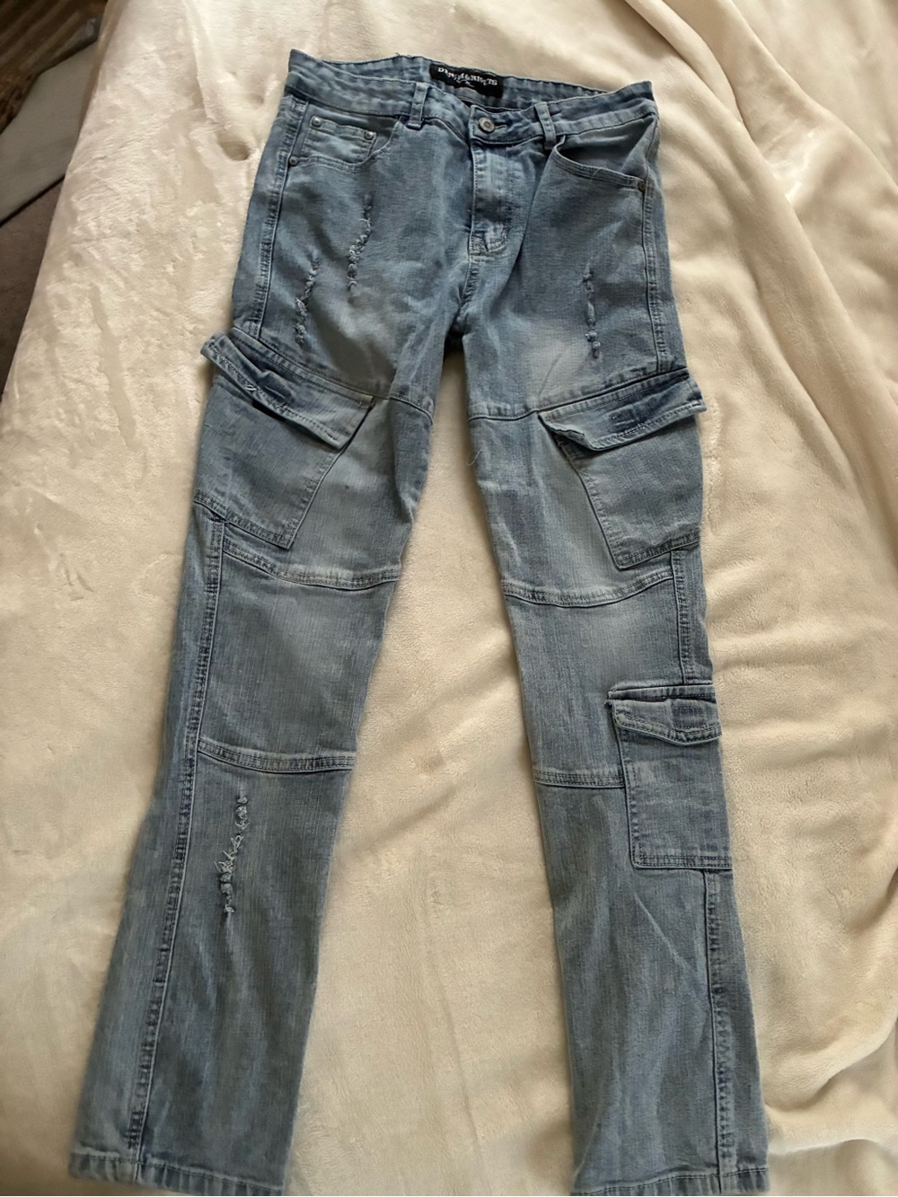 Denim & Rivets youth cargo jeans size 18 #A